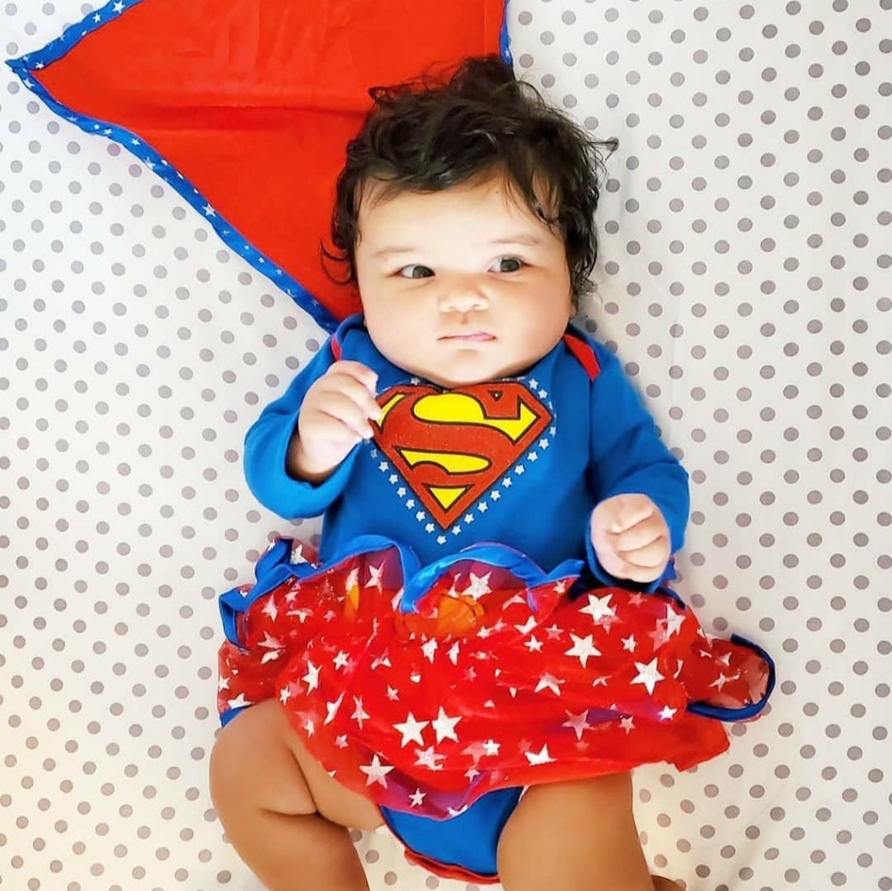 Supergirl Baby Costume for Halloween 0-6 months